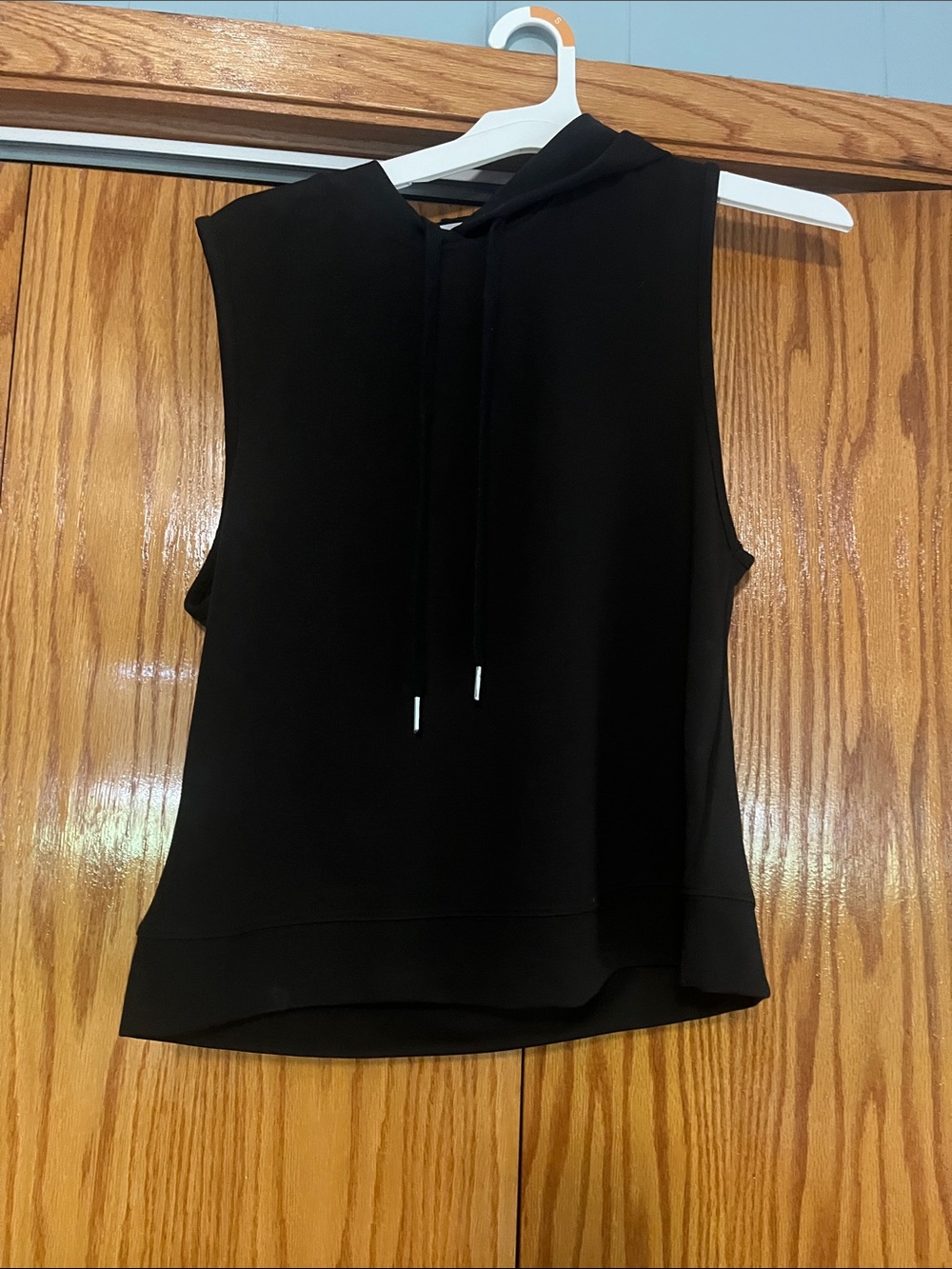 Sleeveless Black Hooded Tank Top - Modern Casual